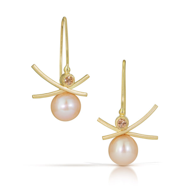 Peachy Pearl Earrings (short) – ilene schwartz