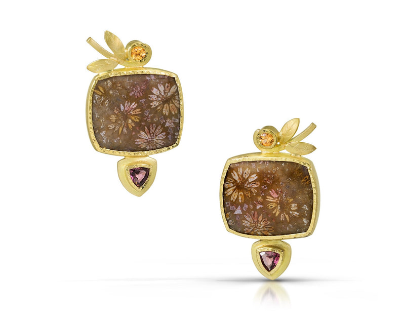 Sunflowers and Strawberries Earrings